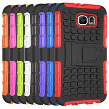 For Samsung Galaxy S6 Kickstand Case Heavy Duty Armor Shockproof Hybird Hard Soft Silicon Rugged Rubber Case S6 Cover G9200