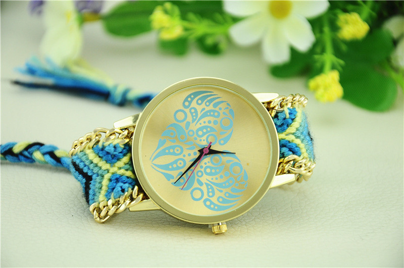 5 Colors New Brand Handmade Braided Friendship Bracelet Watch GENEVA Hand-Woven Watch Ladies Quarzt Watches reloj (14)