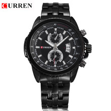 Masculino Original Curren 8082 hombres reloj de relojes de primeras marcas de lujo hombres llenos de acero relojes del cuarzo del reloj deportivo