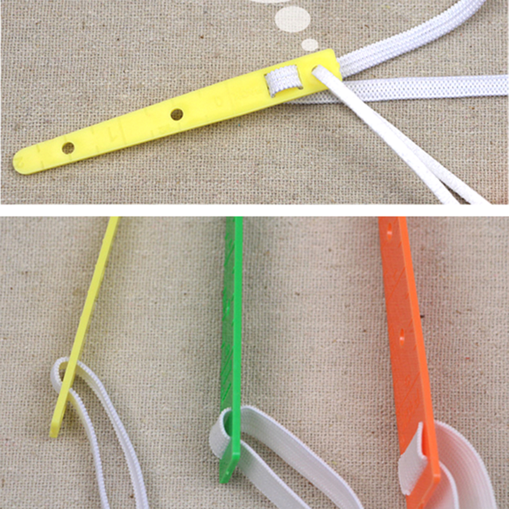 10Pcs//bag Adjustable Clip Elastic Rope Threader Guide Device Sewing Tools