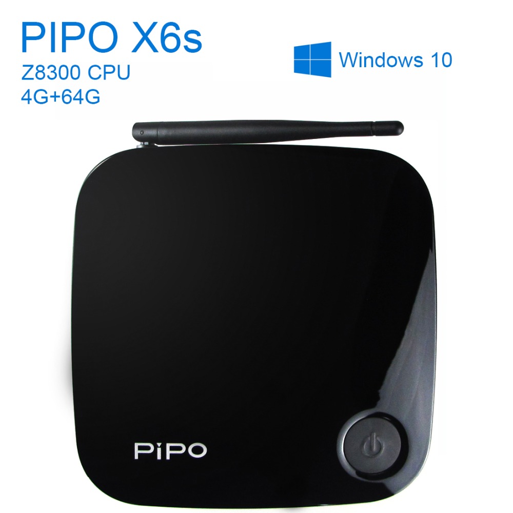 New PIPO X6S mini pc Windows 10 Smart TV BOX Cherry Trail-Z8300 4GB+64GB HDMI set top box Media Play