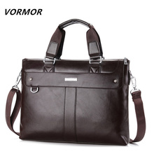 2016 Men Casual Briefcase Business Shoulder Bag Leather Messenger Bags Computer Laptop Handbag Bag Men’s Travel Bags NBB235