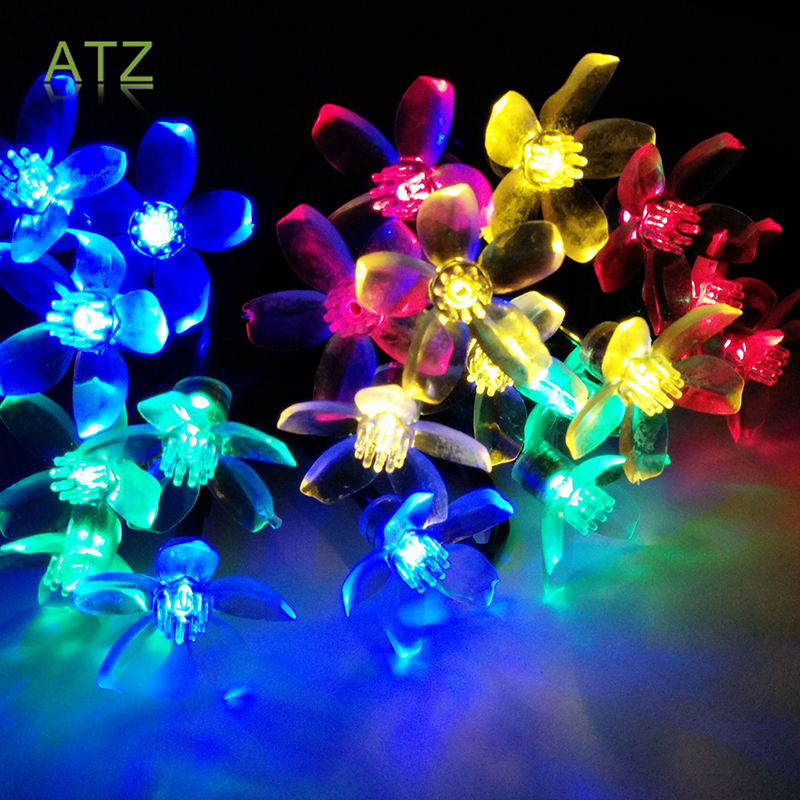 10M 60 LEDs/ Cherry Pendant LED solar string Lights Decoration For Christmas/Party Outdoor Garden La Luce solare.