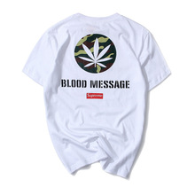 Summer new menst – shirts popular logo super camouflage hemp leaf round collar men ‘s cotton t-shirts lovers with short sleeves