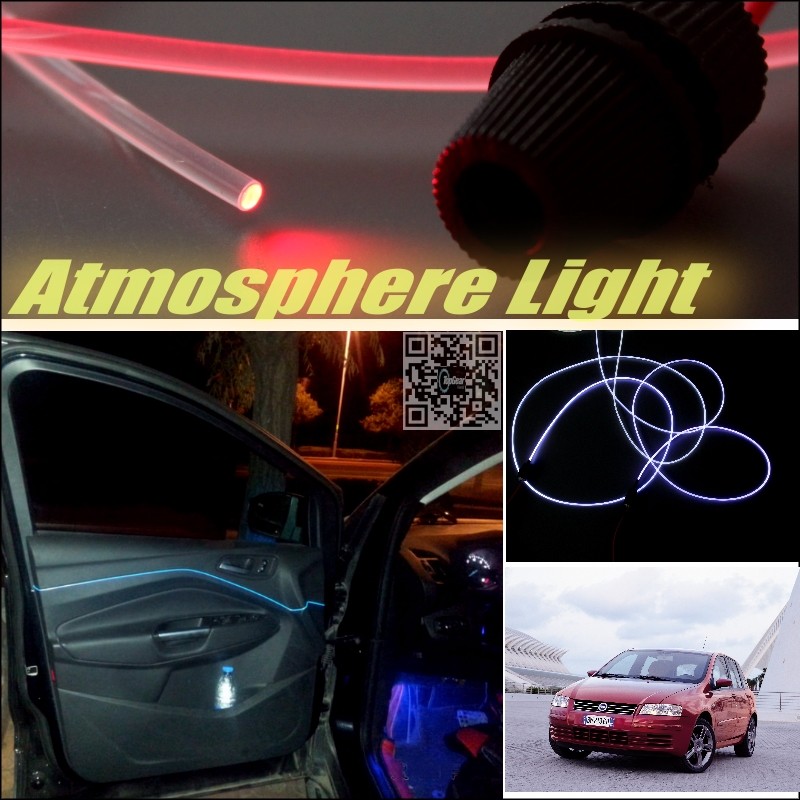 Car Atmosphere Light Fiber Optic Band For Fiat Stilo 2001~2010 Furiosa Interior Refit No Dizzling Cab Inside DIY Air light