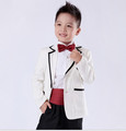 five piece Children suit Boy Dress Costume show kids wedding suits jacket pants shirt bow tie