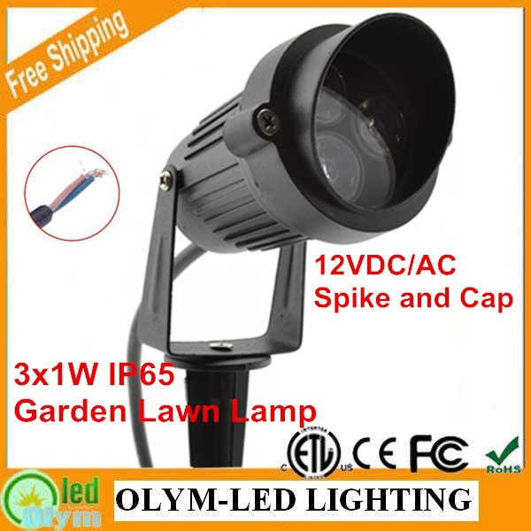 NEW Arrival LED Light Outdoor Garden Landscape 12V 3W LED Lawn Spike with Caps RGB White Best Waterproof Lamp FREE DHL 10Pcs