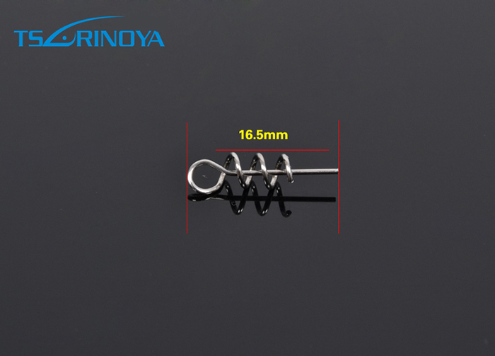 Trulinoya Fishing Lures Soft Pin To Fixed Latch Needle Soft Worms Fishing Bait With Spring Silver