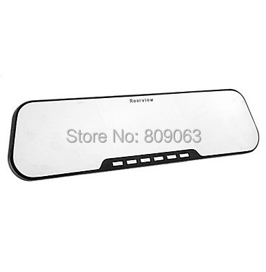 Dual Camera RearView Mirror DVR With External Camera 2 7 Inch LCD Screen 140 Degree Wide
