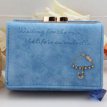TONY SHOP Good Quality 2015 New Fashion Women Wallet Leather Button Clutch Short Purse Bag 10