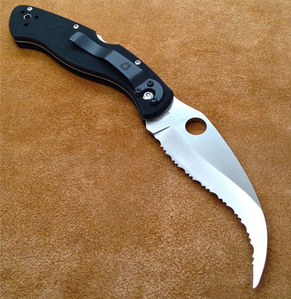 DHL Spyderco Civilian C12 GS Folding Knife G 10 Handle Outdoor Knife