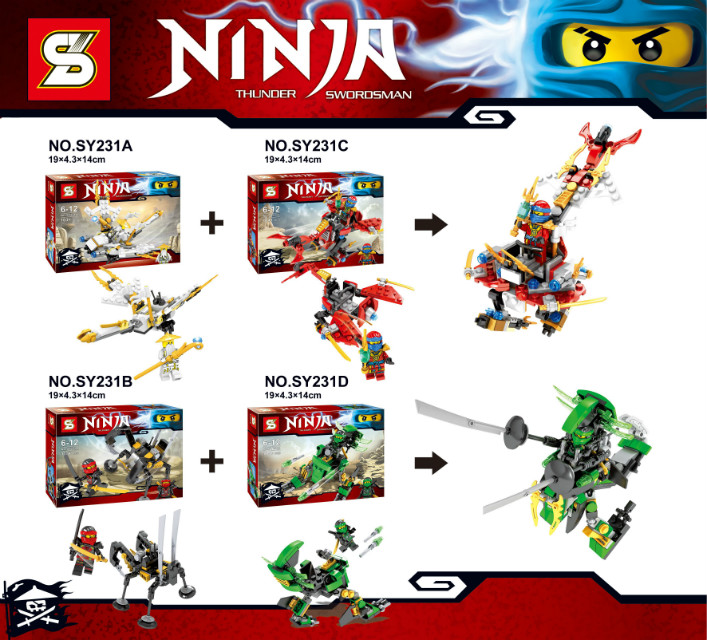 Thunder Swordsman SY231 Super Hero Ninja Minifigures Kai Building Block Minifigure Toys Compatible With Lego