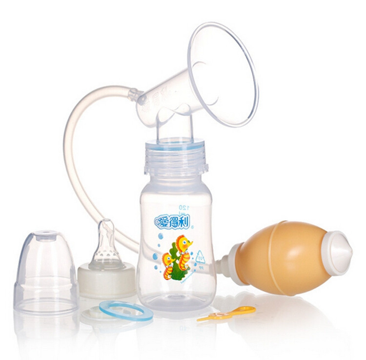High Quality Ergonomics Baby Products Feeding Breast Pumps Baby Milk Bottle Nipple Cup Function Suck Breast Pump Squeezing Pump (3)