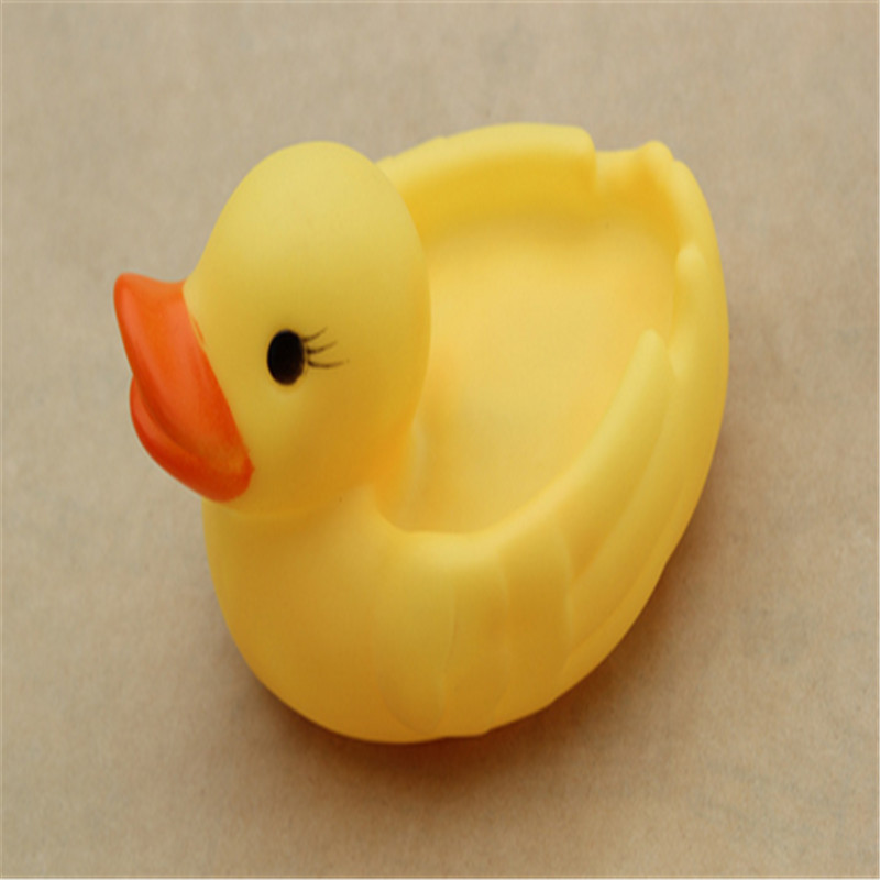 4pcs/bag 20bags 1 big 3 small baby bath duck swimming in a net 4 baby bath toys sound rubber duck floating bath toys