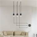 Spider Retro Loft Black Pendant Lights Adjustable Vintage Pendant Lamps Industrial Ceiling Lamp luminaria E27 Edison