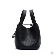 Brand designer women bag basket bucket bag high quality genuine leather bags embossed ladies handbag 4 pretty colors bolsas B24
