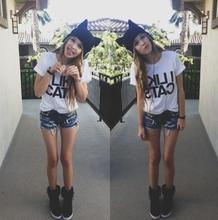 2015 new summer graphic letter printed funny tshirts women tops for girls woman unisex female plus