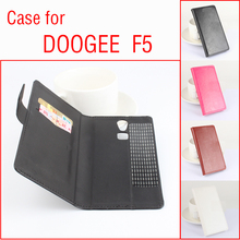 4 Colors DOOGEE F5 Case High Quality Protector Leather Case Back Cover for DOOGEE F5 Smartphone in Stock With Satnd Holders