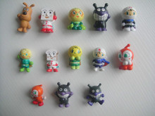 Envío gratis 10 unids/lote Anpanman juguetes pan Superman 3 cm Gashapon juguetes de los niños modelo regalo de la muñeca