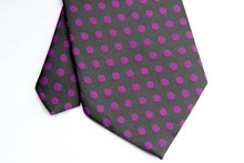 NT0193 Purple Black Dot Fashion Jacquard Woven Silk Polyester Man s Classic Business Wedding Party Luxury