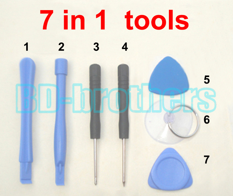 7 in 1 Repair Opening Tools Kit Pry Tool With 0.8 Pentalobe 1.5 Phillips For iPhone 4G 5G 6G 6Plus Samsung 100 Set (700pcs)