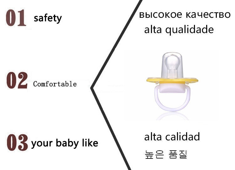 Safety Thumb Type Breast Shaped Pacifier Baby Accessories Product Standard Silica Gel Baby Nipple Bottle Baby Soother Dummy (2)