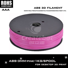 New 2015 3d printer kit reprap pink color 3d printer diy kit 3mm abs filament for createbot,makerbot,reprap etc 3d metal printer