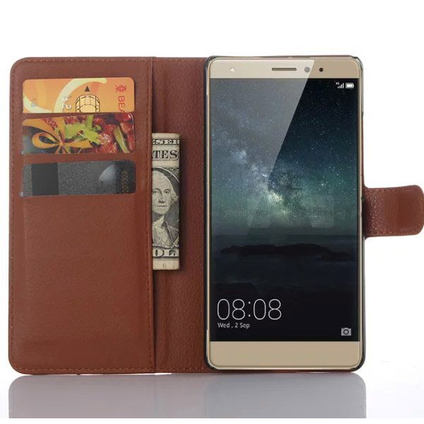 Huawei Mate S Litchi Wallet Flip PU Leather Case Cover Skin Holster with Stand Holder Credit Card Slot