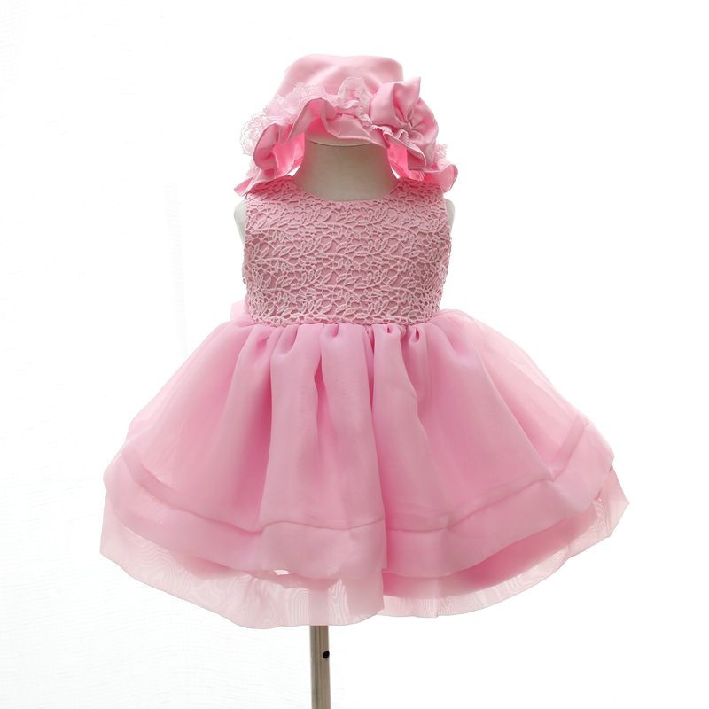 New design fashion Baby girl Christening Gown 1 year old birthday wedding party wear dresses 