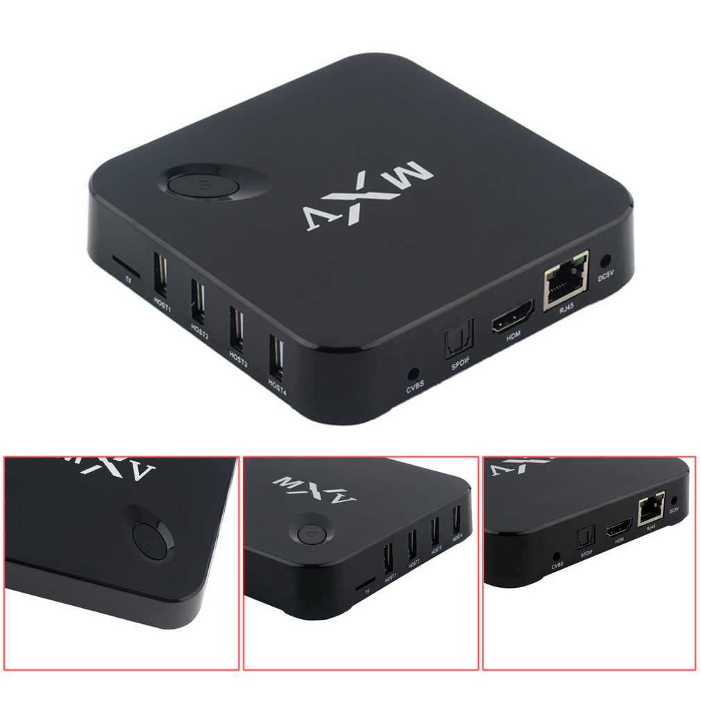 MXV XBMC Android 4.4 Smart TV BOX Quad Core Network Streamer Media Player HD US Plug Hot New Arrival