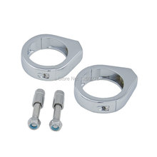 Motorcycle 39mm Chrome Fork Clamp Turn Signal Relocation Kit For Harley Sportster XL883 XLH883