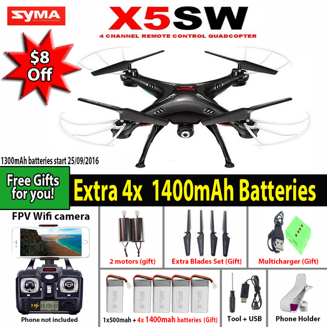 СЫМА X5SW/X5SW-1 WI-FI RC Drone Мультикоптер с 6-осевой FPV Камеры Без Головы Реального Времени Вертолет Quad вертолет Игрушки