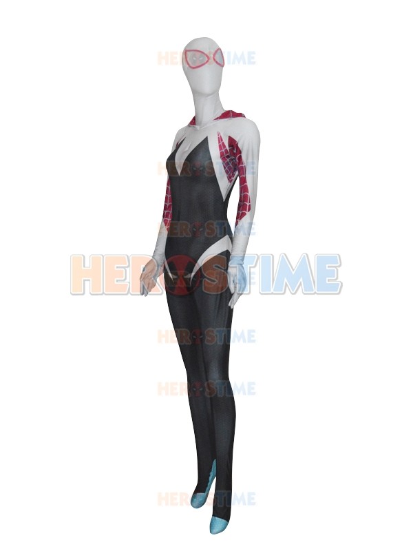 2016 Newest 3d Print Spider Gwen Stacy Spandex Lycra Zentai Spiderman Costume For Halloween And