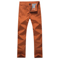 Men Korean Style Slim Fit Khaki Pants Designer Mid Rise Casual Men Chinos Trousers