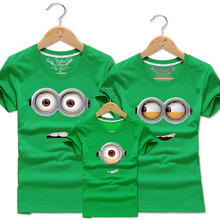 Family Clothing Boys Girl Mother Cotton Minions T Shirt Men Women Matching Clothes Kids Despicalbe Me Tee Shirts T-shirts Tops