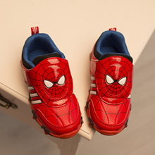 Spider man 2016 Spring shoes sneakers cartoon light led boy running shoes