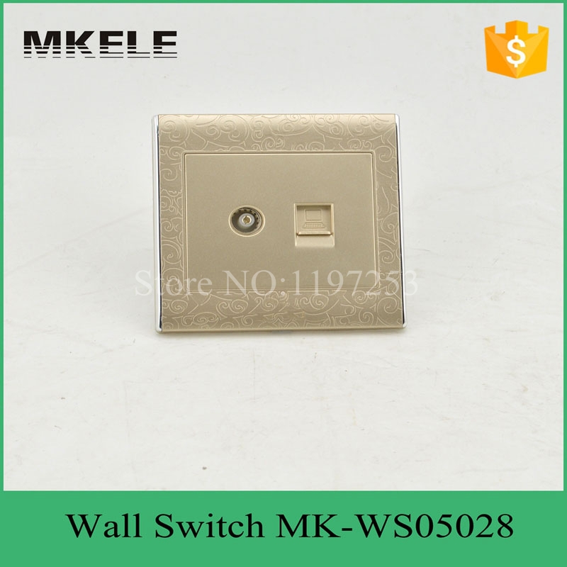 MK WS05028 multifunction ultra slim wall mount socket outlets multi socket wall sockets tv and computer