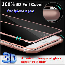2016 Clear Front Screen Protector for iPhone 6 plus Tempered Glass Full Cover 5.5″ 3D Curved Edge Titanium Protective Film