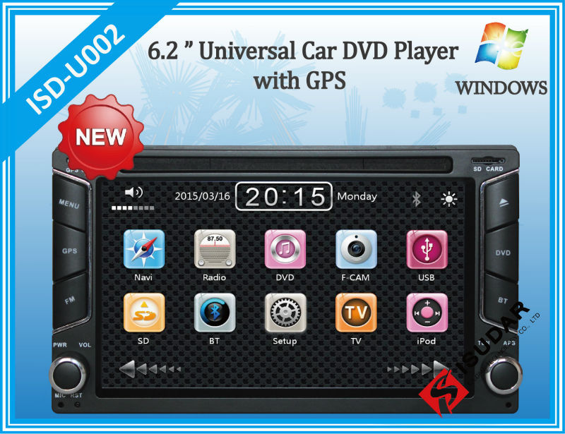 Two Din 6 2 Inch Universal Car DVD Player With Wifi 3G Host Radio GPS Navigation