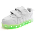 2016 new USB Charging Basket Led Children Shoes With Light Up Kids Casual Boys Girls Luminous