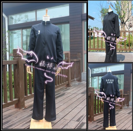 Anime Haikyuu!! Karasuno High School Volleyball Club Cosplay Jacket Unisex Coat+pant Costume set Jersey Sportswear