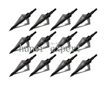 12pcs recurve bow or crossbow archery hunting arrow broad head 100 grain 3 blade arrow tip