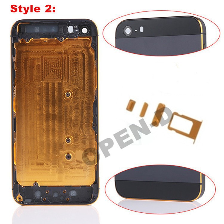 OPEN-D black gold edge housing for iphone5S 02