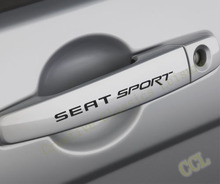 SEAT Sport Premium Car Door Handle Decals Stickers , STICKER ADHESIVO DECAL SEAT SPORT