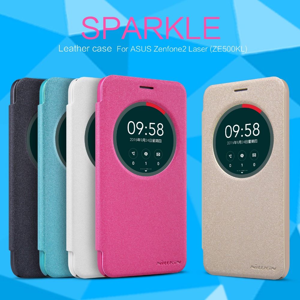 buy original nillkin sparkle thin leather flip cover asus zenfone 2 laser ze500kl 5 buy original nillkin sparkle thin leather flip cover asus zenfone 2 laser ze500kl 5