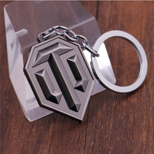 Drop Shipping Llaveros Keyring Metal Alloy World of Tank Key Holder Chaveiro WOT Logo Key Chains Top Grade For Women And Men