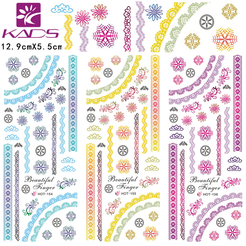 New 2015 Top Sell Snow Flower Cloud Water Transfer Nails Art 3 Colors Nail Sticker Beauty