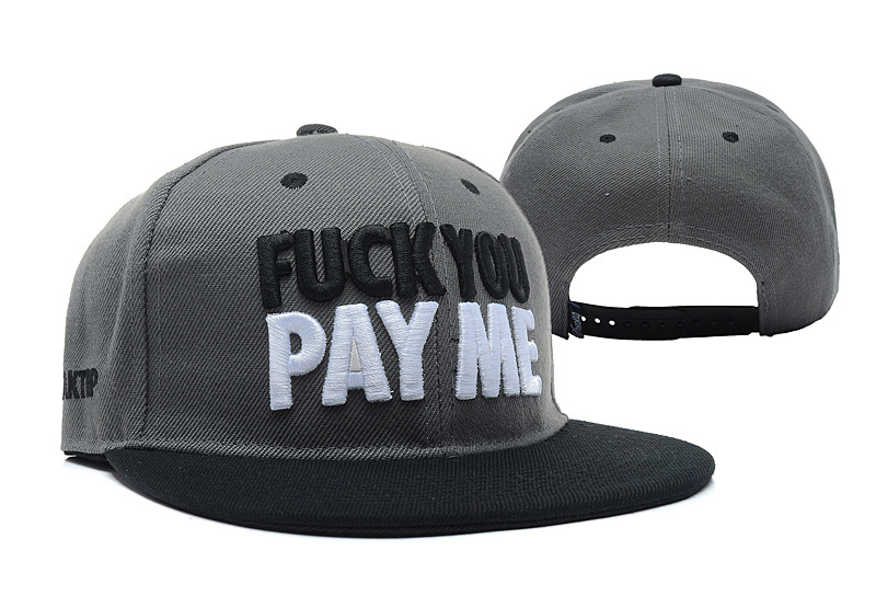 New Style Fuck U Pay Me Snapback Baseball Caps Dj Street Cap Hip