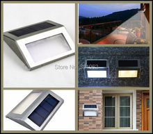 60Pcs lot Solar Power Steel LED Light Pathway Path Road Stairways Landscape Step Stairs Wall Garden