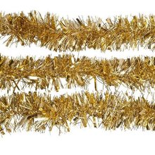 NFLC 2m (6.5 Ft) Christmas Tinsel Tree Decorations Tinsel Garland (gold)